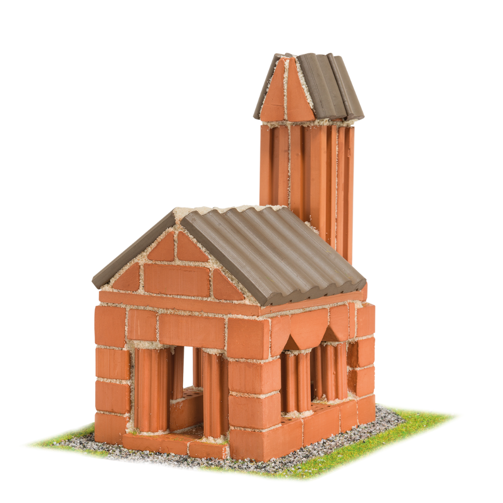 teifoc miniature church walls for children aged 6 and over | teifoc stone  building sets